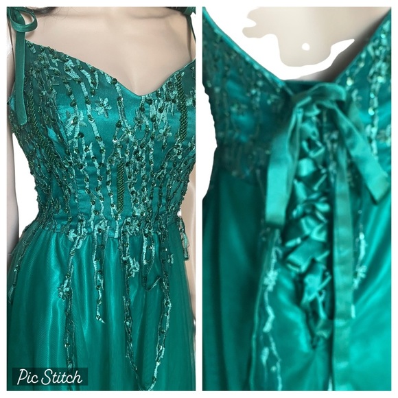 New!TS Countury Emerald green sequins dress size 16 - Picture 14 of 14